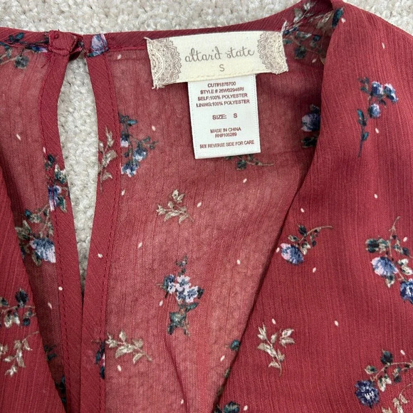 Altar'd State Dress Womens Size Small Floral Long Sleeve Fall Ladies New w Tag - Picture 3 of 11
